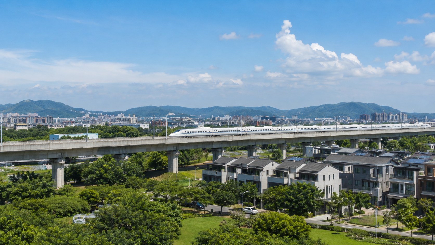 高鐵沿線的青埔住宅區，通勤條件是這裡房價的主要支撐